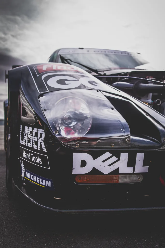 lister storm race car headlight closeup